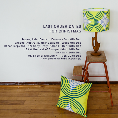 Last Order Dates for Christmas