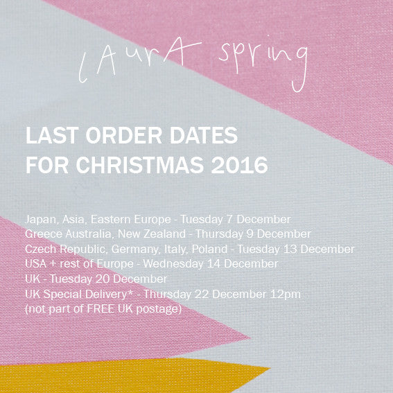 Last Order Dates for Christmas 2016