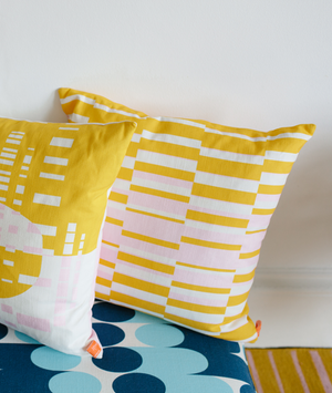 Cushion - Solstice - Mustard / Pink - 45cm