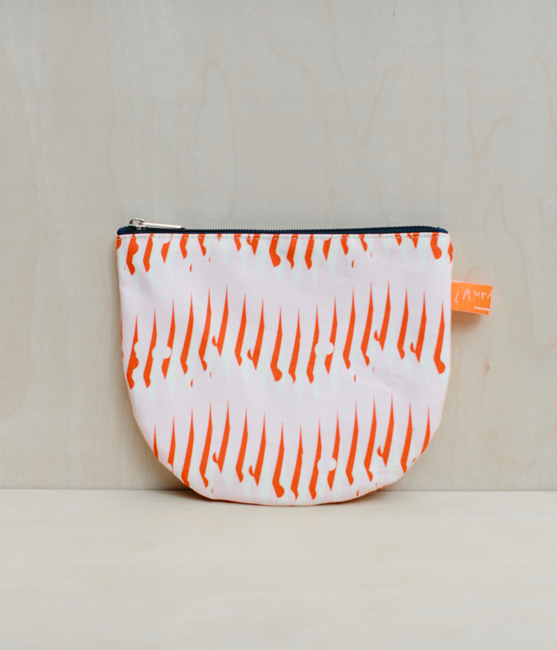 Make Up Pouch - Peas - Pink / Red