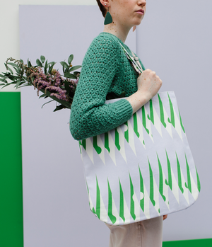 Tote Bag - Peas - Green / Purple