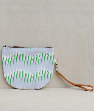 Wristlet Pouch - Peas - Green / Purple