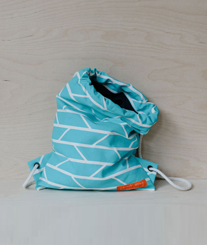 Drawstring Bag – Convergence – Light blue