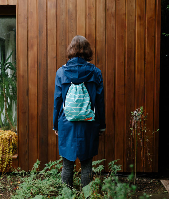Drawstring Bag – Convergence – Light blue