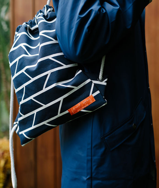 Drawstring Bag – Convergence – Navy