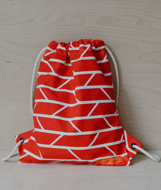 Drawstring Bag – Convergence – Red