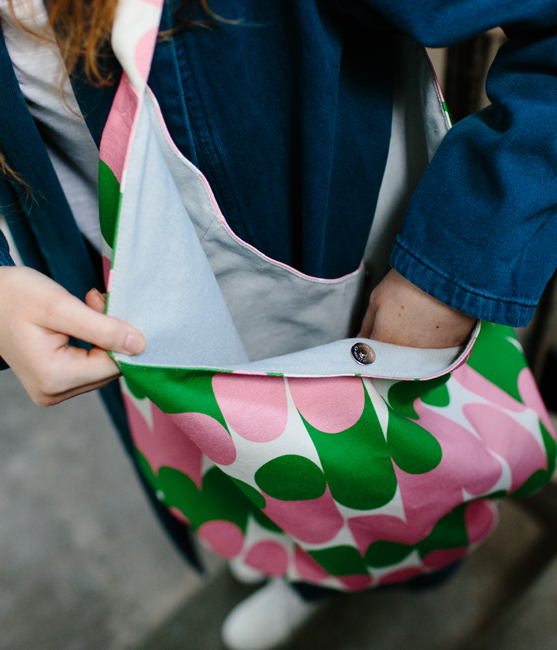 Slouch Bag - Milkky - Pink / Green
