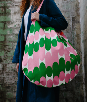 Slouch Bag - Milkky - Pink / Green