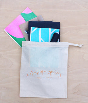 Make Your Own Cushion Kit - Convergence - Light Blue