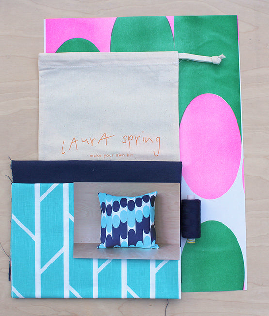 Make Your Own Cushion Kit - Convergence - Light Blue