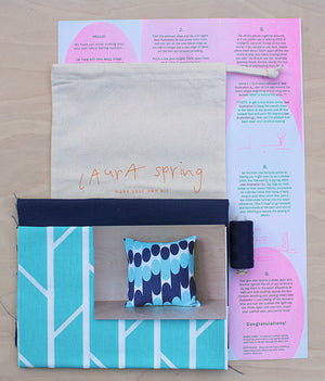 Make Your Own Cushion Kit - Convergence - Light Blue