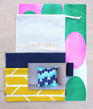 Make Your Own Cushion Kit - Convergence - Mustard