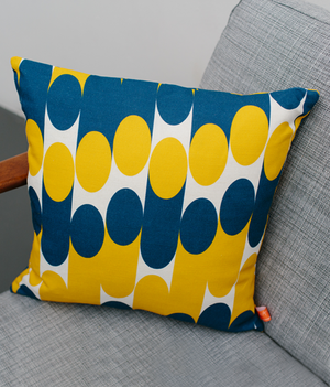 Cushion - Milkky - Blue / Mustard