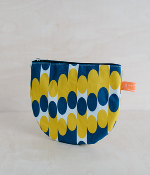 Make Up Pouch - Milkky - Blue & Mustard