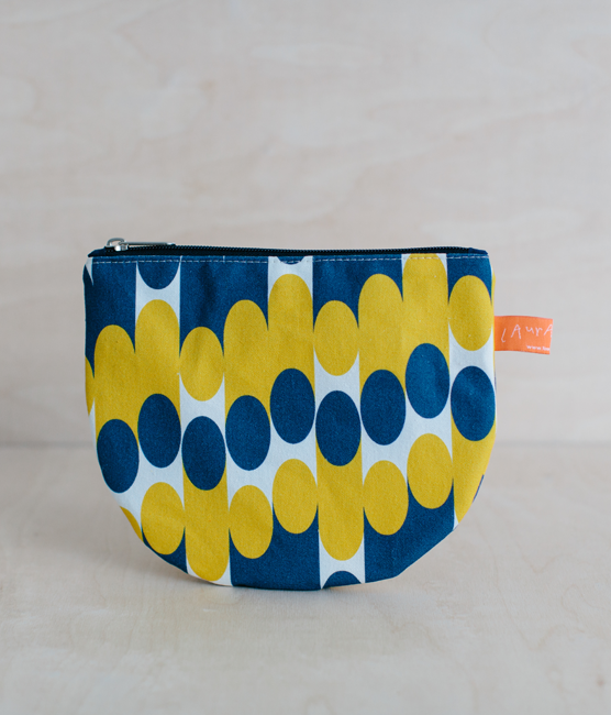 Make Up Pouch - Milkky - Blue & Mustard