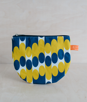 Make Up Pouch - Milkky - Blue & Mustard