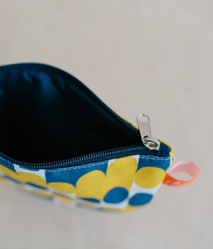 Make Up Pouch - Milkky - Blue & Mustard