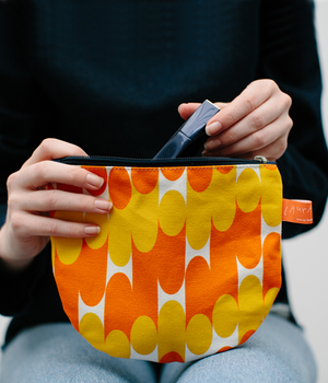 Make Up Pouch - Milkky - Orange & Mustard