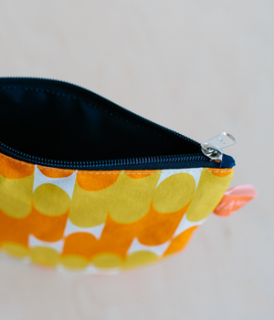 Make Up Pouch - Milkky - Orange & Mustard