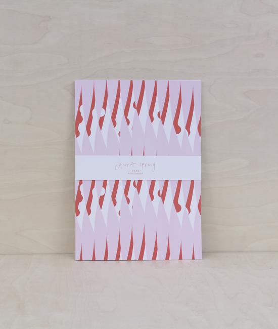 A4 Notebook - Peas - Pink / Red