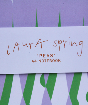 A4 Notebook - Peas - Green / Purple