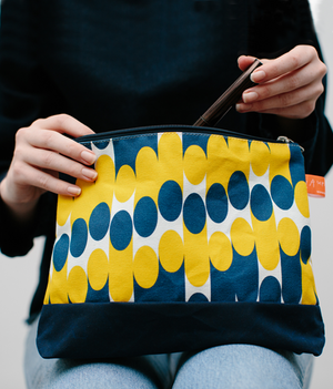 Wash Bag — Milkky - Blue / Mustard