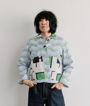 Jacket #006 - Peas/Grid - a limited edition collab with Love & Squalor