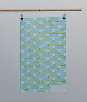 Tea Towel - Ida - Blue / Yellow