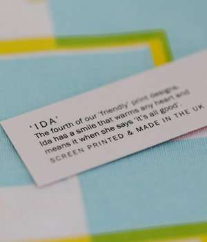 Tea Towel - Ida - Blue / Yellow