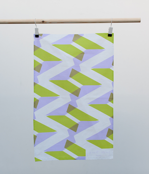 Tea Towel - Naomi - Lilac / Lime