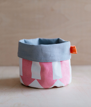 Fabric Storage Pot - Arrow - pink