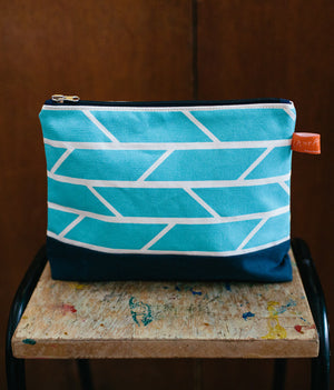 Wash Bag — Convergence - Light Blue