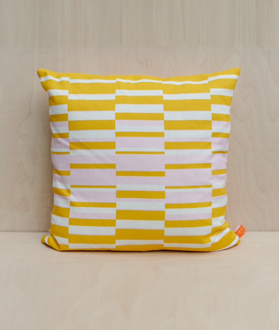 Cushion - Solstice - Mustard / Pink - 45cm