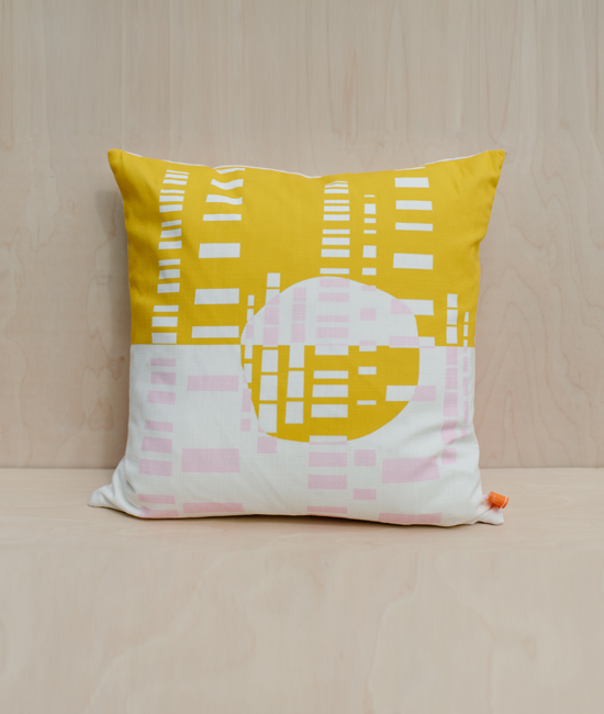Cushion - Forest - Mustard / Pink - 45cm