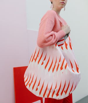 Slouch Bag - Peas - Pink / Red