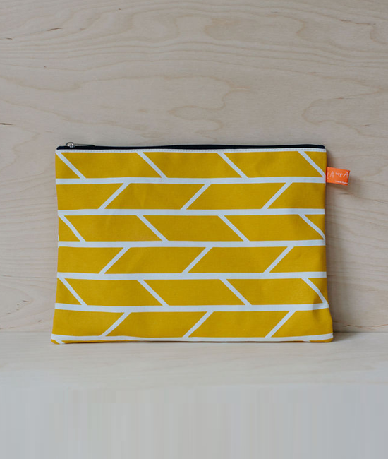 A4 Travel Pouch - Convergence - Mustard