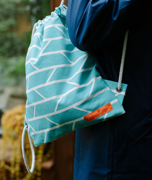 Drawstring Bag – Convergence – Light blue