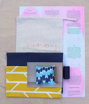 Make Your Own Cushion Kit - Convergence - Mustard