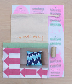 Make It Yourself Cushion Kit - Arrow - Pink