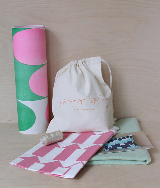 Make It Yourself Cushion Kit - Arrow - Pink - Laura Spring