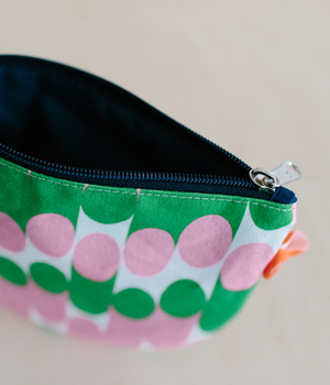 Make Up Pouch - Milkky - Pink & Green