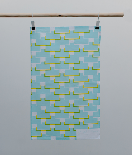 Tea Towel - Ida - Blue / Yellow